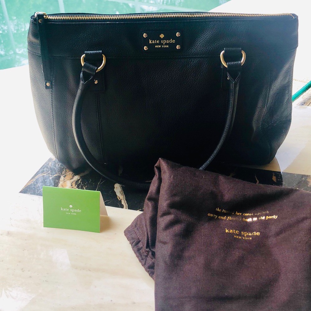 Kate Spade Leather handbag with Polka dot lining